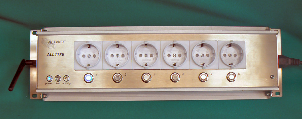 Allnet ALL4176v3 Schaltsteck-dosenleiste 6-fach für IP Gebäude Automation